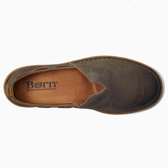 NWB Born Naya Grey Genuine Suede Leather Slip On Loafers - Picture 2 of 16